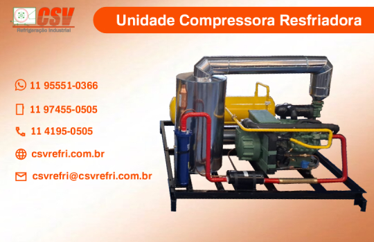 UCR Unidade Compressora Resfriadora para refrigeração industrial - CSV