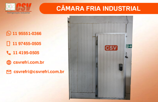 Câmara fria industrial para resfriamento e congelamento - fabricante CSV