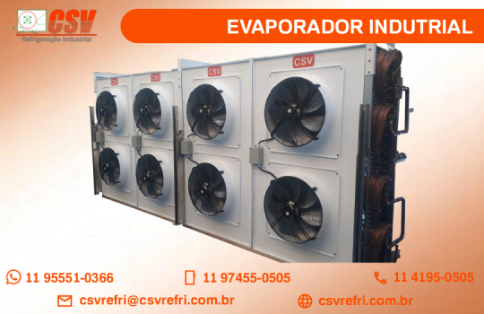 Evaporador para câmara fria e refrigeração industrial - fabricante nacional CSV