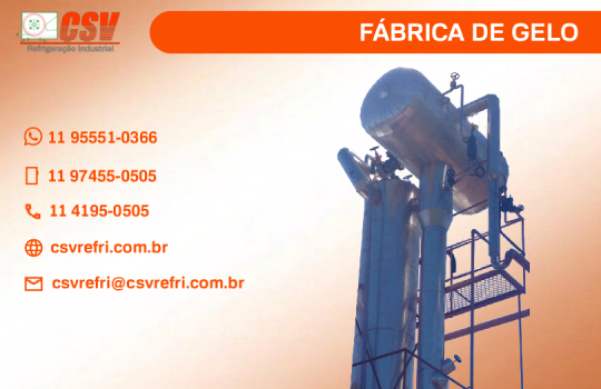 Fábrica de gelo industrial em escamas e tubos - fabricante CSV Barueri