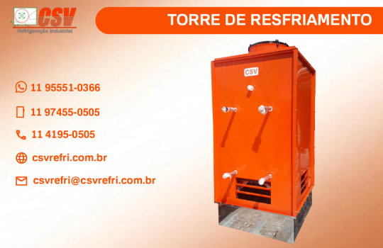 Torre de resfriamento industrial para frigoríficos e processos industriais - CSV Barueri