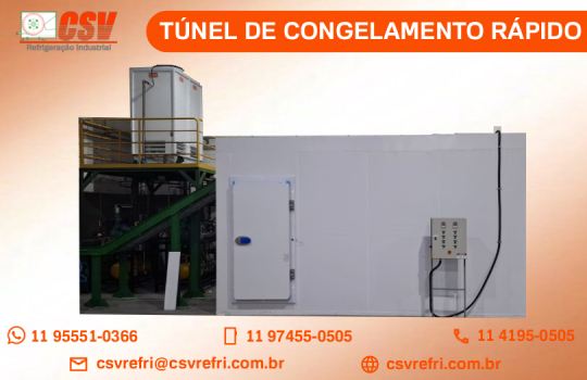 Túnel de congelamento rápido para frigoríficos e indústria alimentícia - CSV Barueri